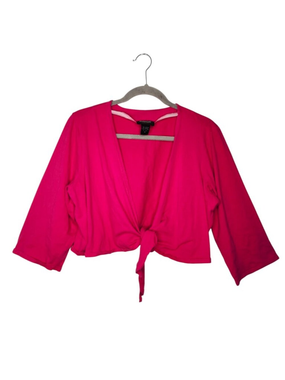 Avenue Pink Tie Front Shrug Plus Size 16